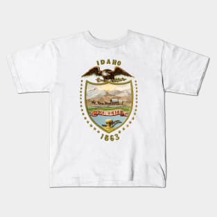 1876 Idaho Coat of Arms Kids T-Shirt